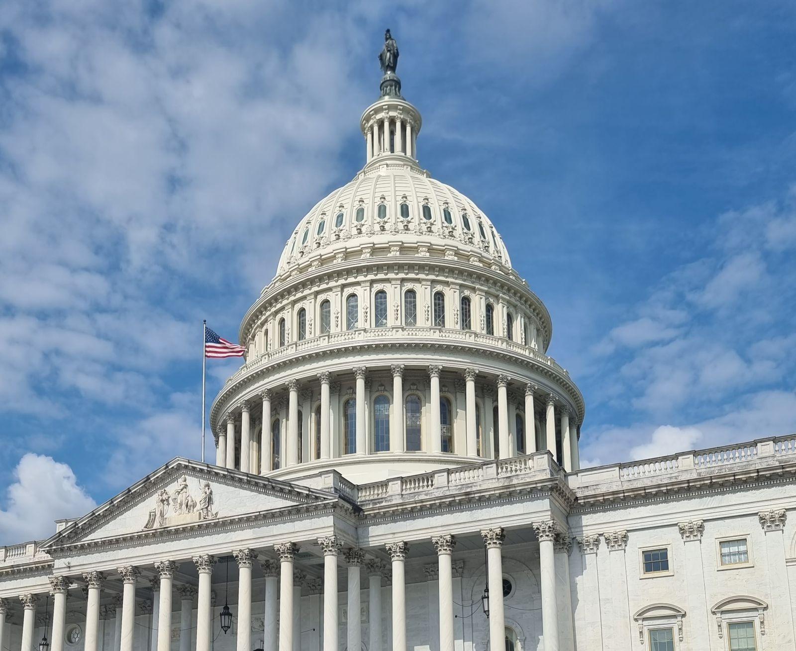 U.S. Capitol dome with the American flag